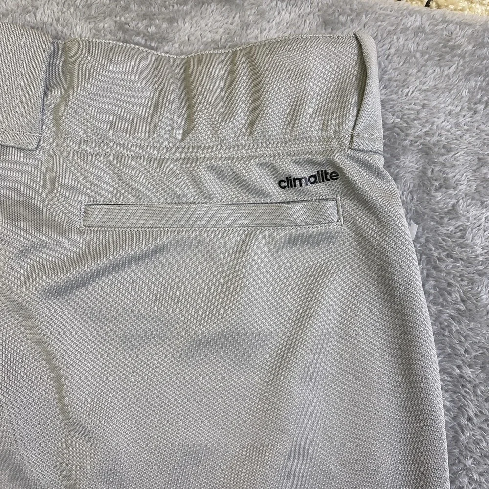 NWOT Adidas MBA Baseball Pants Men Sz L Gray Reinforced Climalite Silicone Grips
